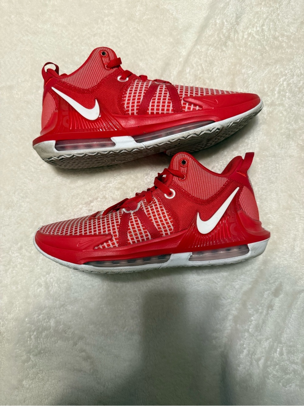 Nike LeBron Witness 7 TB basketball shoes red and white size 9 - Picture 4 of 7